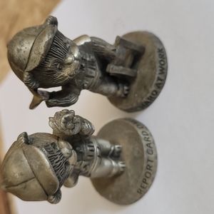 Rare avon pewter miniature statues